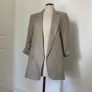 Zara linen oversized blazer